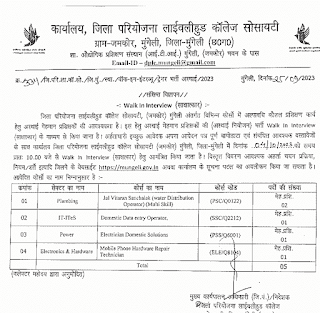 CG ITI COLLEGE RECRUITMENT : छत्तीसगढ़ जिला मुंगेली के आईटीआई में विभिन्न पदों की भर्ती के लिए रिक्त पदों की सूचना