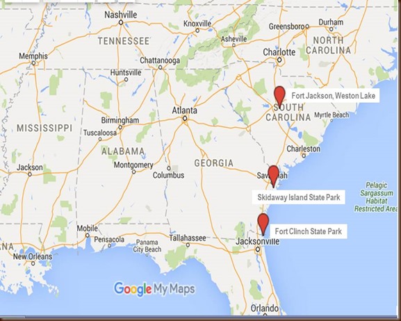 fort jackson south carolina map Mud On The Tires Full Time Rv Adventure Sc Ga Fl Fort Jackson Savannah Fort Clinch 17 30 Nov 2015 fort jackson south carolina map