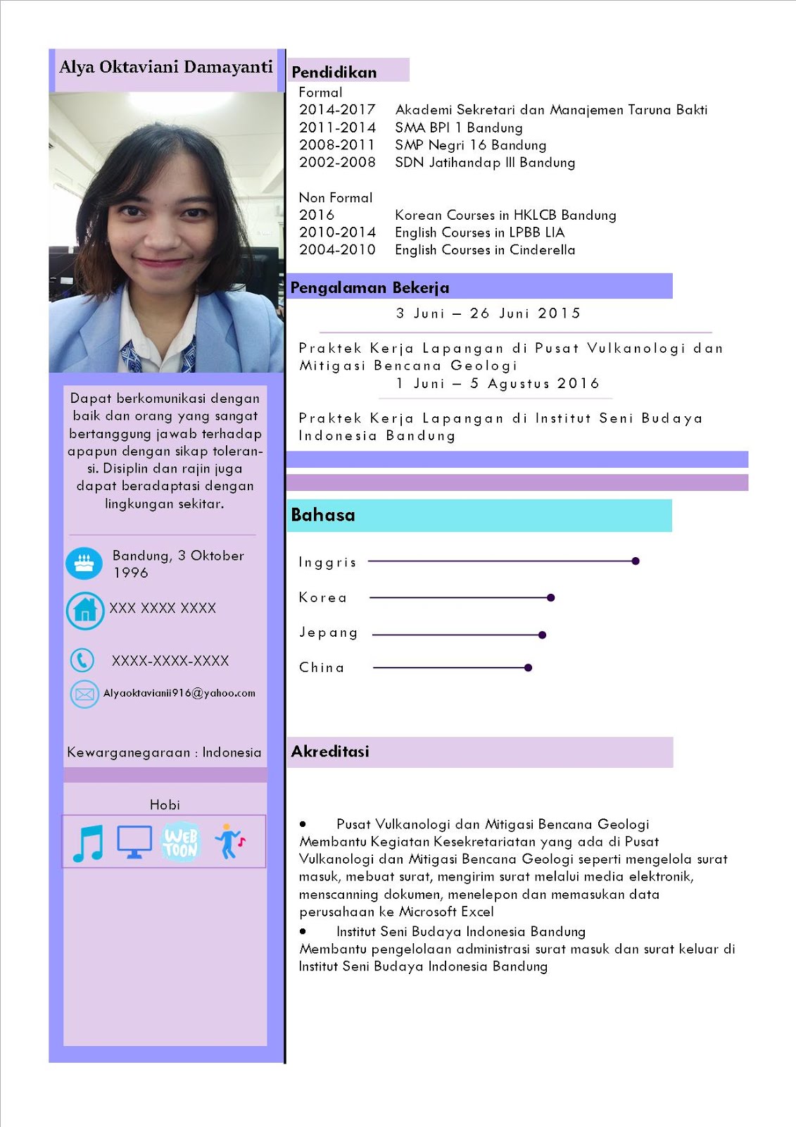 Exploring the live s journey CV Bahasa Indonesia 