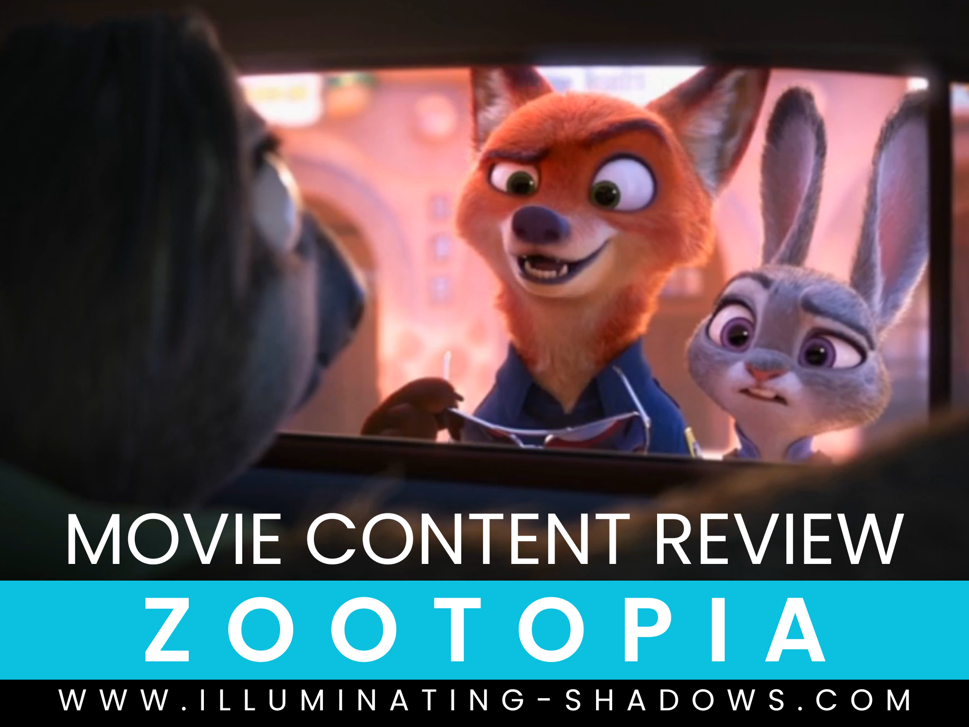 Zootopia - Movie Content Review - Picture of Nick Wilde and Judy Hopps with Flash