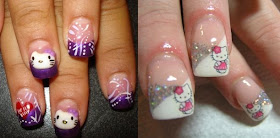 Hello Kitty nail art design