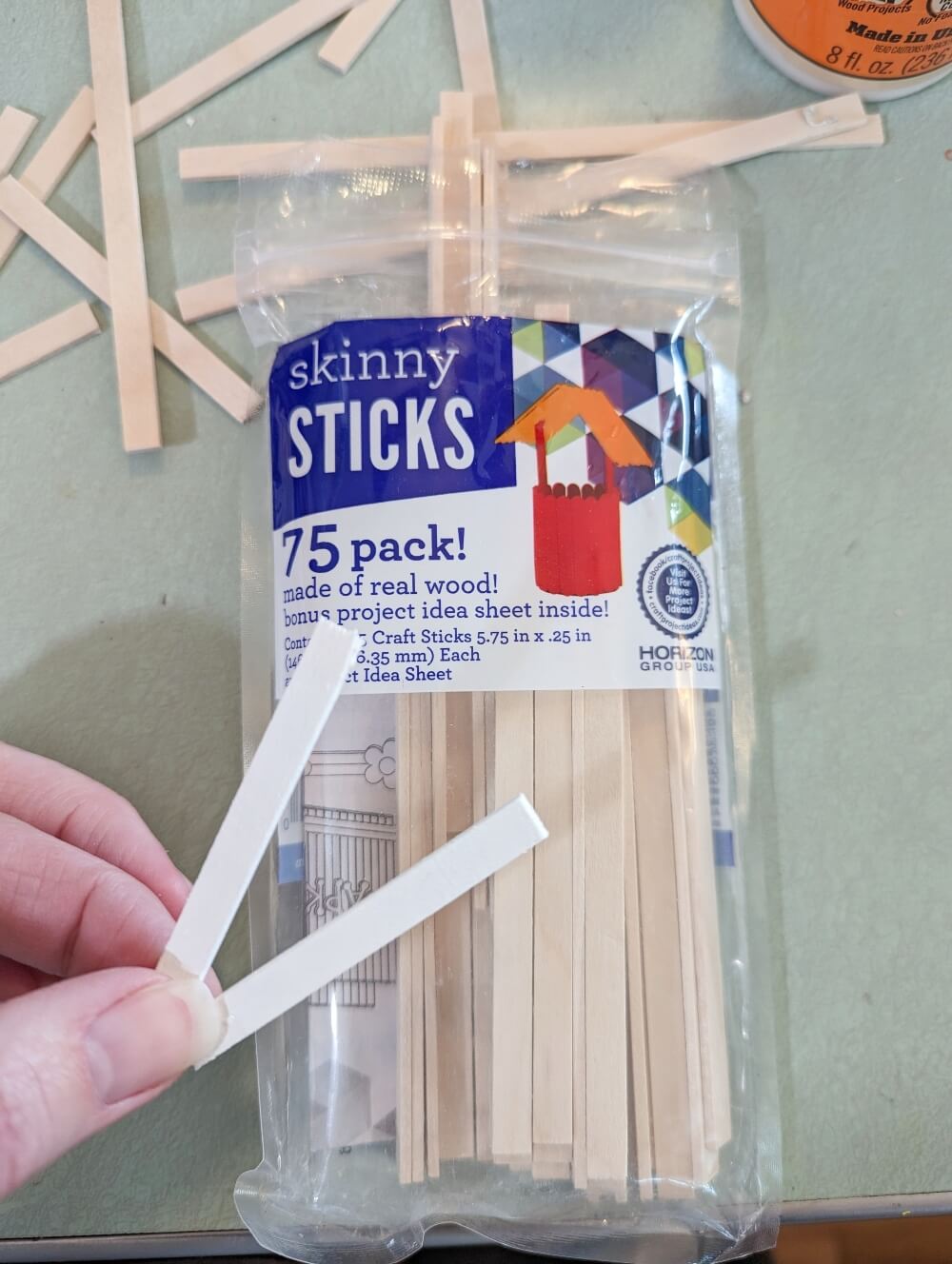 Go Create Skinny Wooden Craft Sticks, 75-Pack Real Wood Craft Sticks 