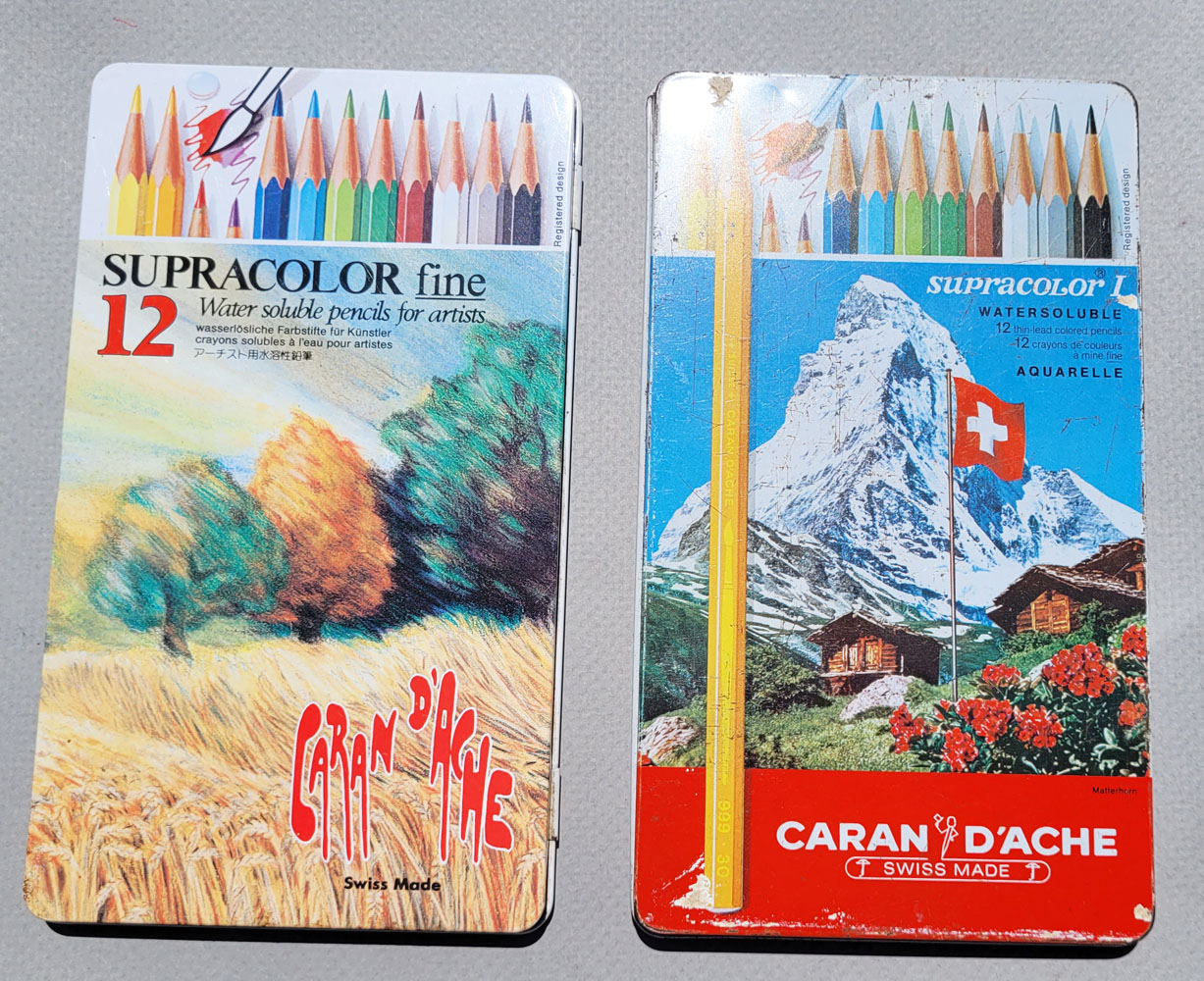 Caran d'Ache Swisscolor Water-Soluble Colored Pencils - Set of 30