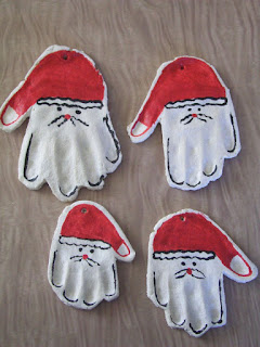 Salt dough santa decoration keepsakes