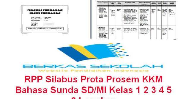 RPP Silabus Prota Prosem KKM Bahasa Sunda SD/MI Kelas 1 2