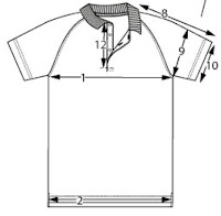 measurement list for polo shirt, m-list, spec sheet for polo shirt