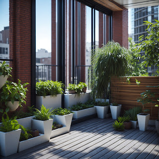 Urbaner Garten auf Balkon