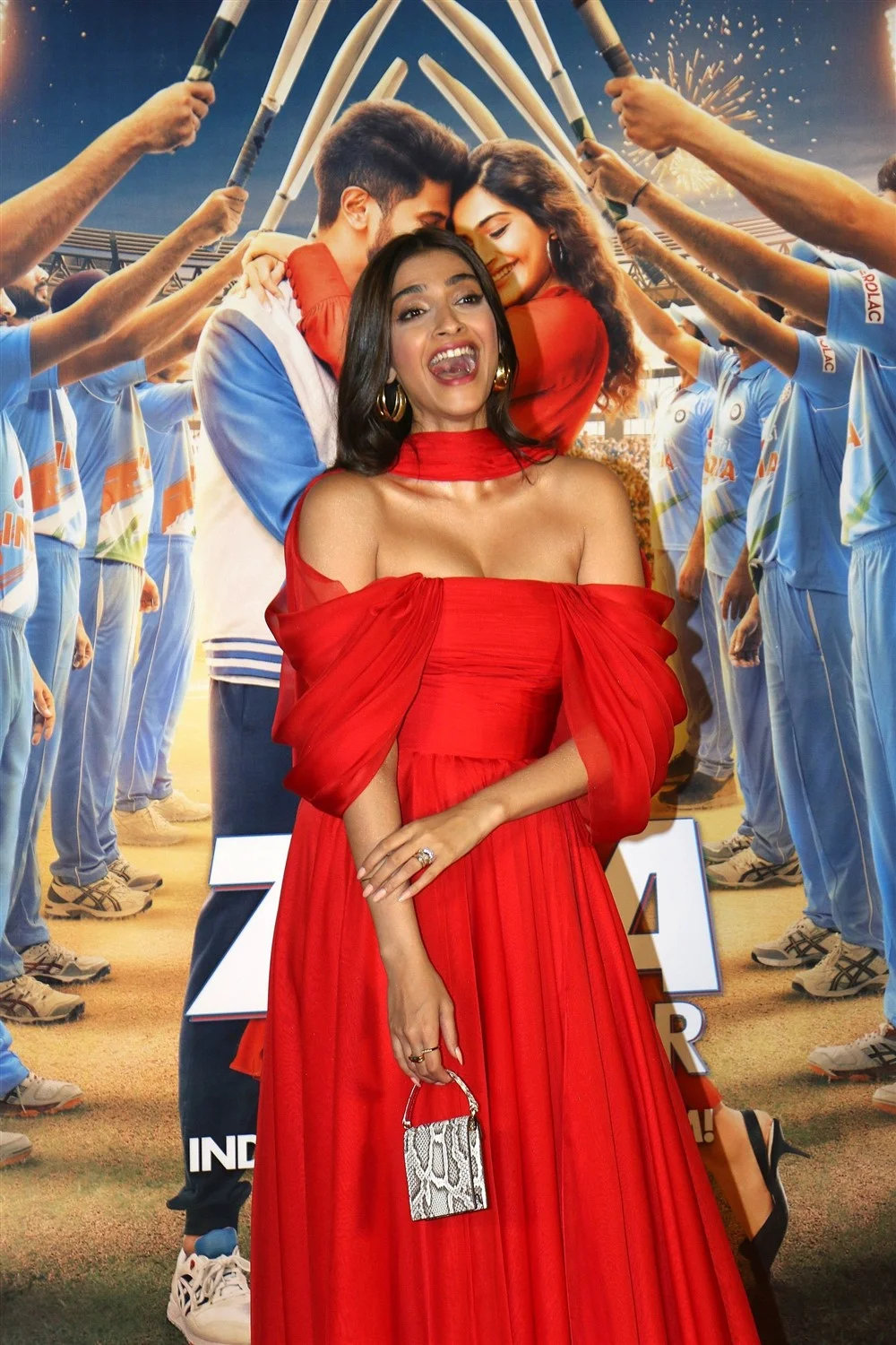 Actress Sonam Kapoor Stills at The Zoya Factor Movie Trailer Launch Function