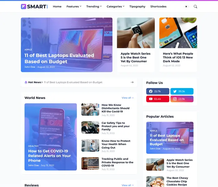 🥇 SmartMag 1.0.0 - Premium Blogger Template Free Download