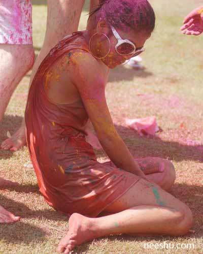 Holi celebration Hot TV actress