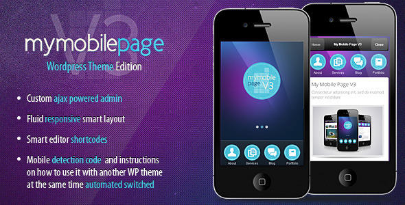 My Mobile Page V3 Wordpress Theme - ThemeForest Item for Sale