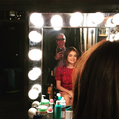 Lucy Hale & director Norman Buckley on PLL set episode 7x04 behind the scenes