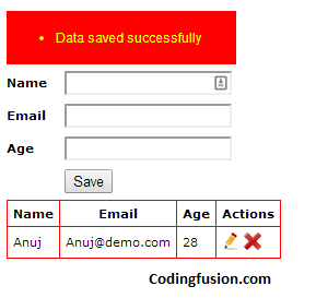 CRUD operation on client side