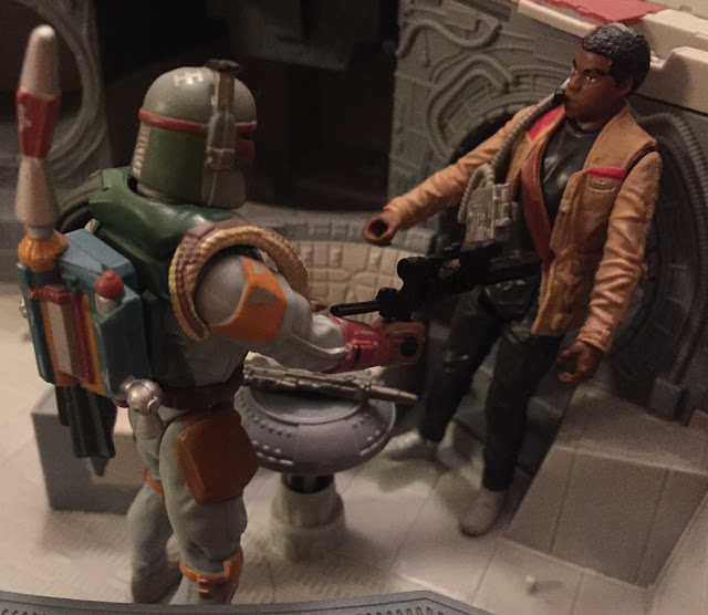 1995 POTFII Boba Fett, Finn, Millenium Falcon, Kenner, The Force Awakens