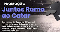 Promoção Juntos Rumo ao Catar com Rappi Bank e VISA vi.sa/juntosrumoaocatar