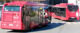 two red buses