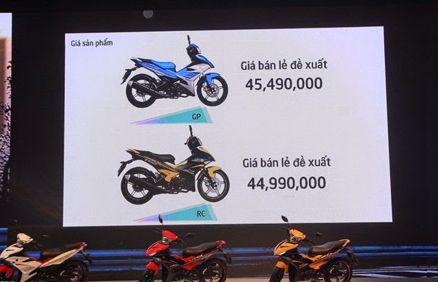 Giá bán lẻ đề xuất của Yamaha Exciter 2015 150​