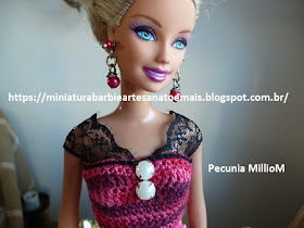 Vestido de Croche e Sapatinhos Com Renda Para Barbie Criados Por Pecunia MillioM 9