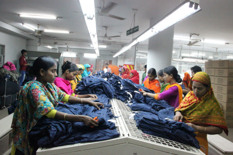 Women are producing fast fashion clothes.