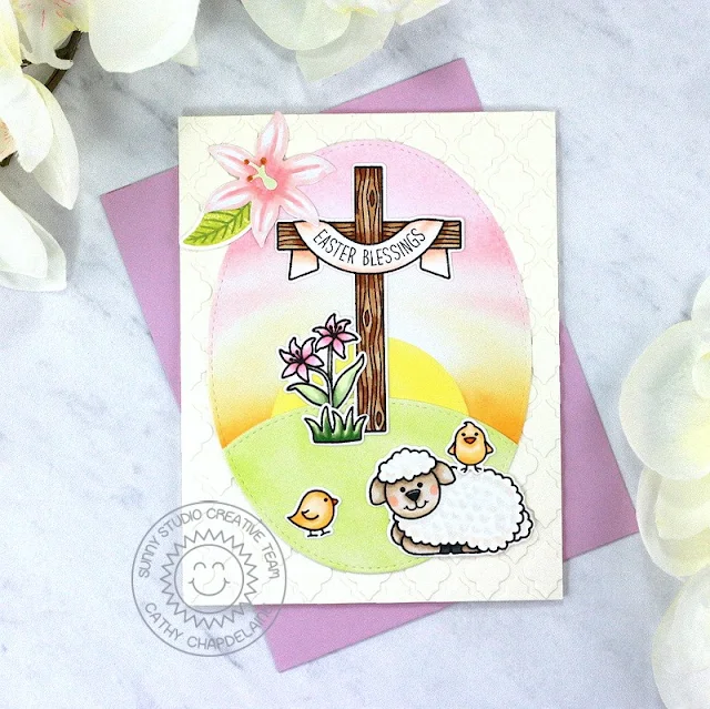 Sunny Studio Stamps: Easter Wishes Easter Card by Cathy Chapdelaine