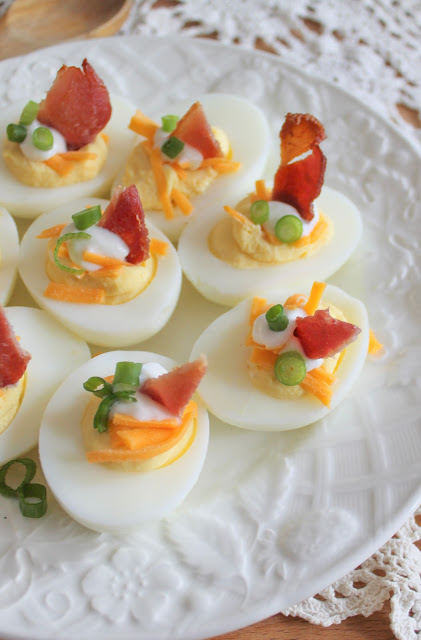 eggs on a white plate.