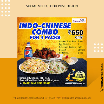 foodadvertising, foodposter, Graphic design thrissur, Food offer poster, Food combo offer, Dream city Centre Pattikkad Thrissur, socialmediadesign, Weekend offer, Chinese food, biriyani offer