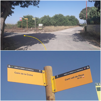 Tarragona a Cambrils seguint el GR-92, camí de la Creu dels Horts a la sortida de La Canonja i Camí de Vila-seca a La Canonja