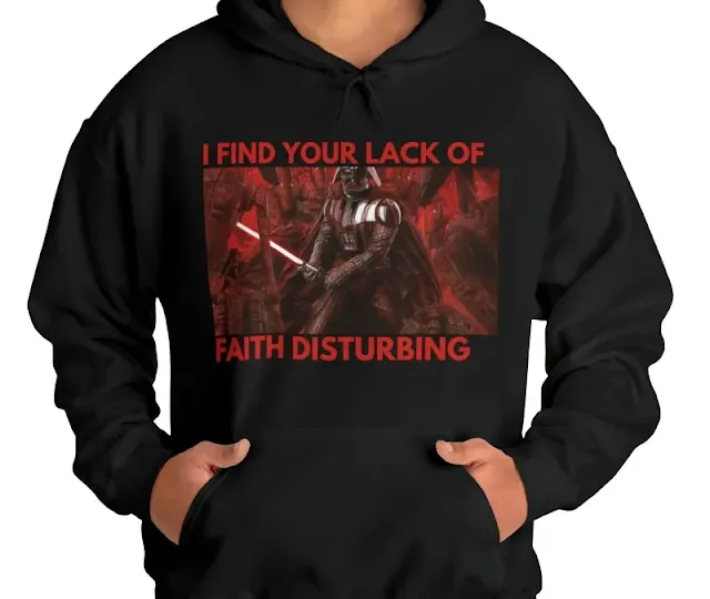 Unisex "I Find Your Lack of Faith Disturbing" Darth Vader Heavy Blend™ Hooded Sweatshirt