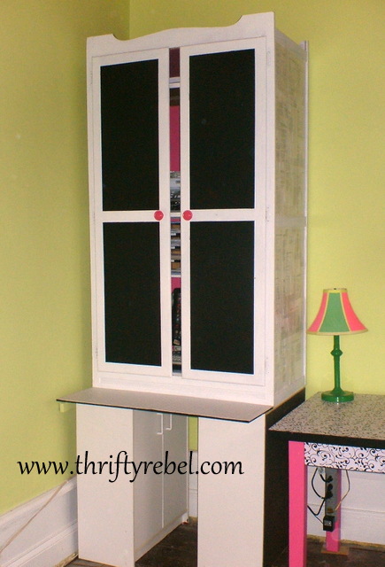 computer desk armoire plans