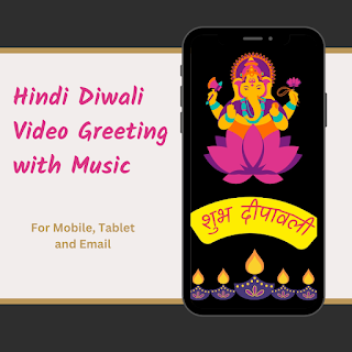 Diwali,Hindi, Video card, Musical card,