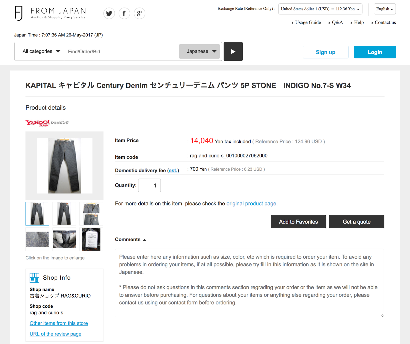 What's YOUR Japanese clothes size?, Yahoo! Japan Auctions English,   Japan