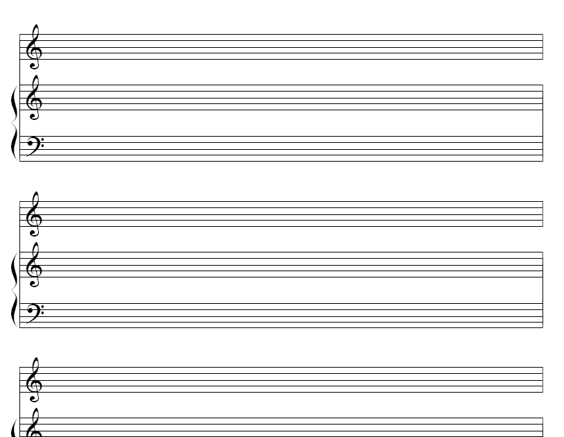 Welcome: Music Sheet ~ Vocal & Piano (Blank)
