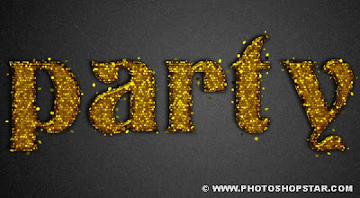 Glittering Gold Party Text  Effect