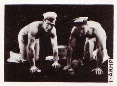 Bare top naked sailors floor cleaning humiliation