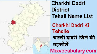 Charkhi dadri tehsil suchi