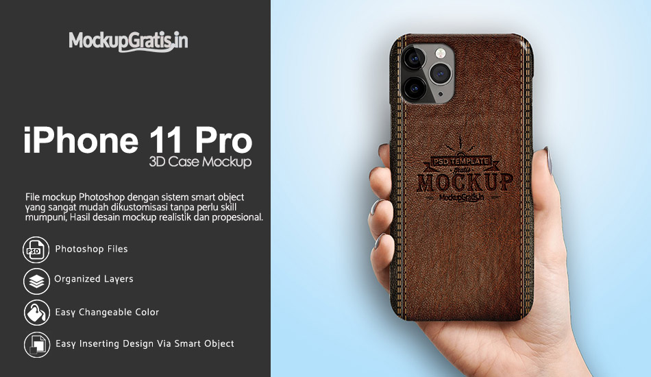 Download Mockup Custom Case 3D iPhone 11 Pro Gratis | MockupGratis ...