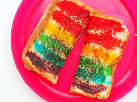 how to make rainbow grilled cheese sandwiches - 2 ways!