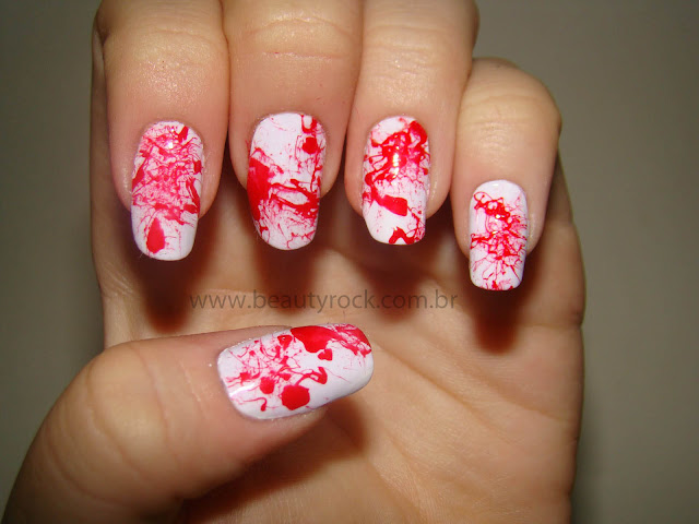 blood nails art, unhas sangue, unhas ensanguentadas