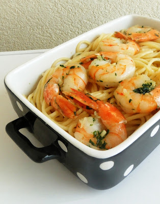 Garlic Cilantro Shrimp Pasta