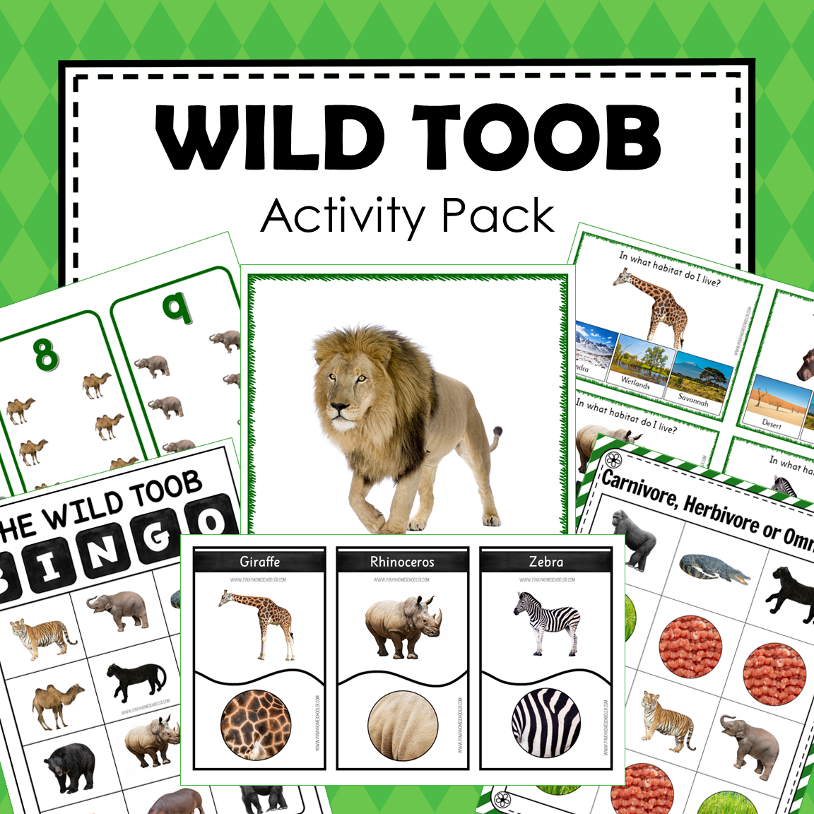 Wild Animals Toob Printable Learning Materials | The Pinay Homeschooler