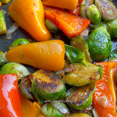 Sauté Brussels sprout and peppers recipe
