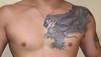 CHEST TATTOO |  DRAGON TATTOO, TATTOO, TRIBALL DRAGON TATTOO, JAPANESE TATTOO, TREND TATTOO 2010