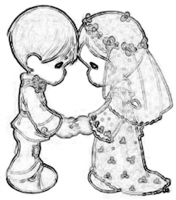 Precious Moments for Love Coloring Pages