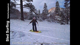 Sled Surfing - Stand Up Sledding!