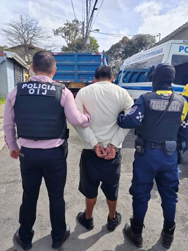 Operativo conjunto del OIJ y Policía Municipal de Goicoechea culmina con la captura de individuo buscado en Purral