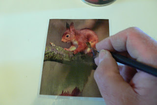 Varnish the picture.