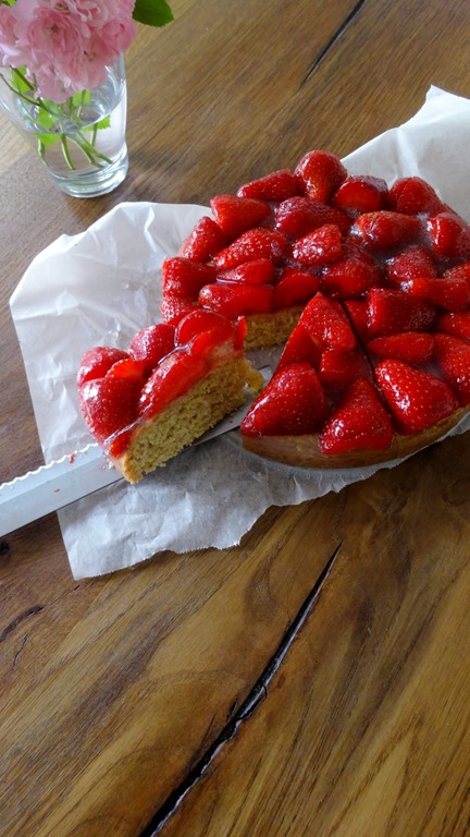 Erdbeerkuchen, Vegan