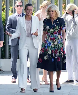 Queen Letizia of Spain and US First Lady Dr. Jill Biden