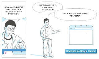 Anúncio do Google Chrome.