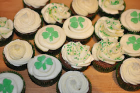 St. Patrick's Day Mint Chocolate Cupcakes
